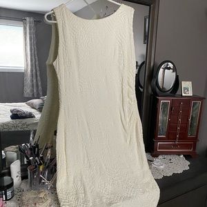 Beautiful cream colour knee length dress